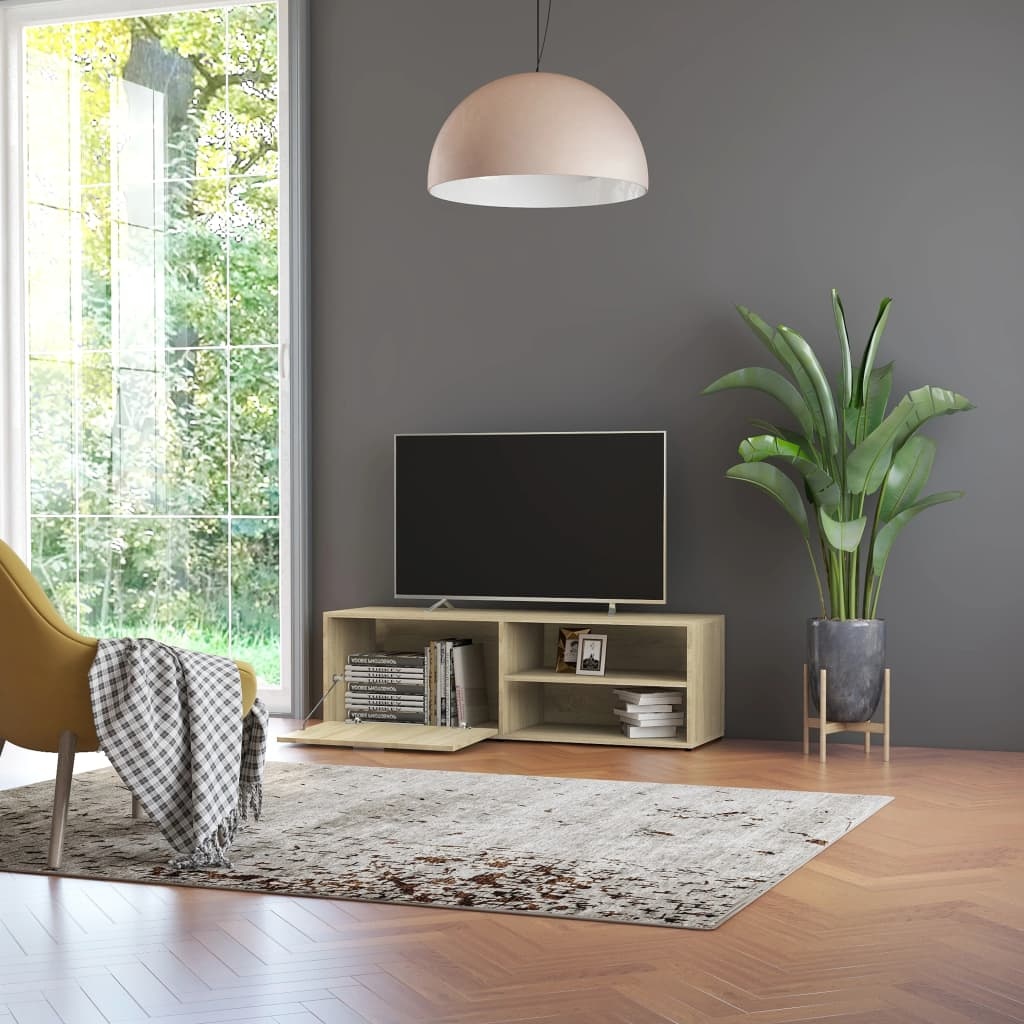 Tv-meubel 120x34x37 cm bewerkt hout sonoma eikenkleurig
