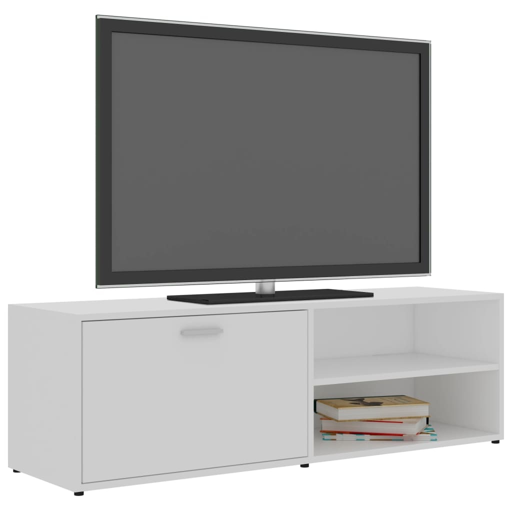 Tv-meubel 120x34x37 cm bewerkt hout wit