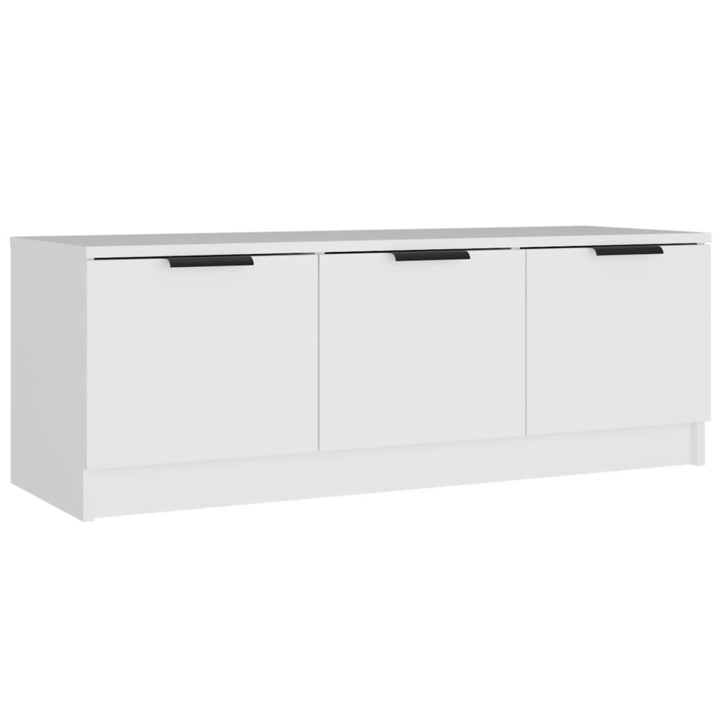Tv-meubel 102x35x36,5 cm bewerkt hout wit