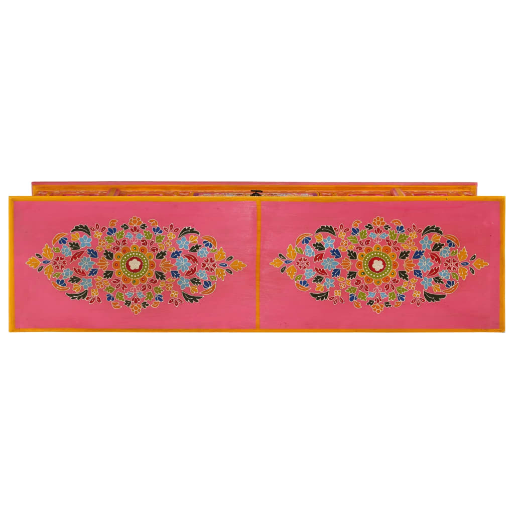 Tv-meubel 110x30x40 cm massief mangohout roze