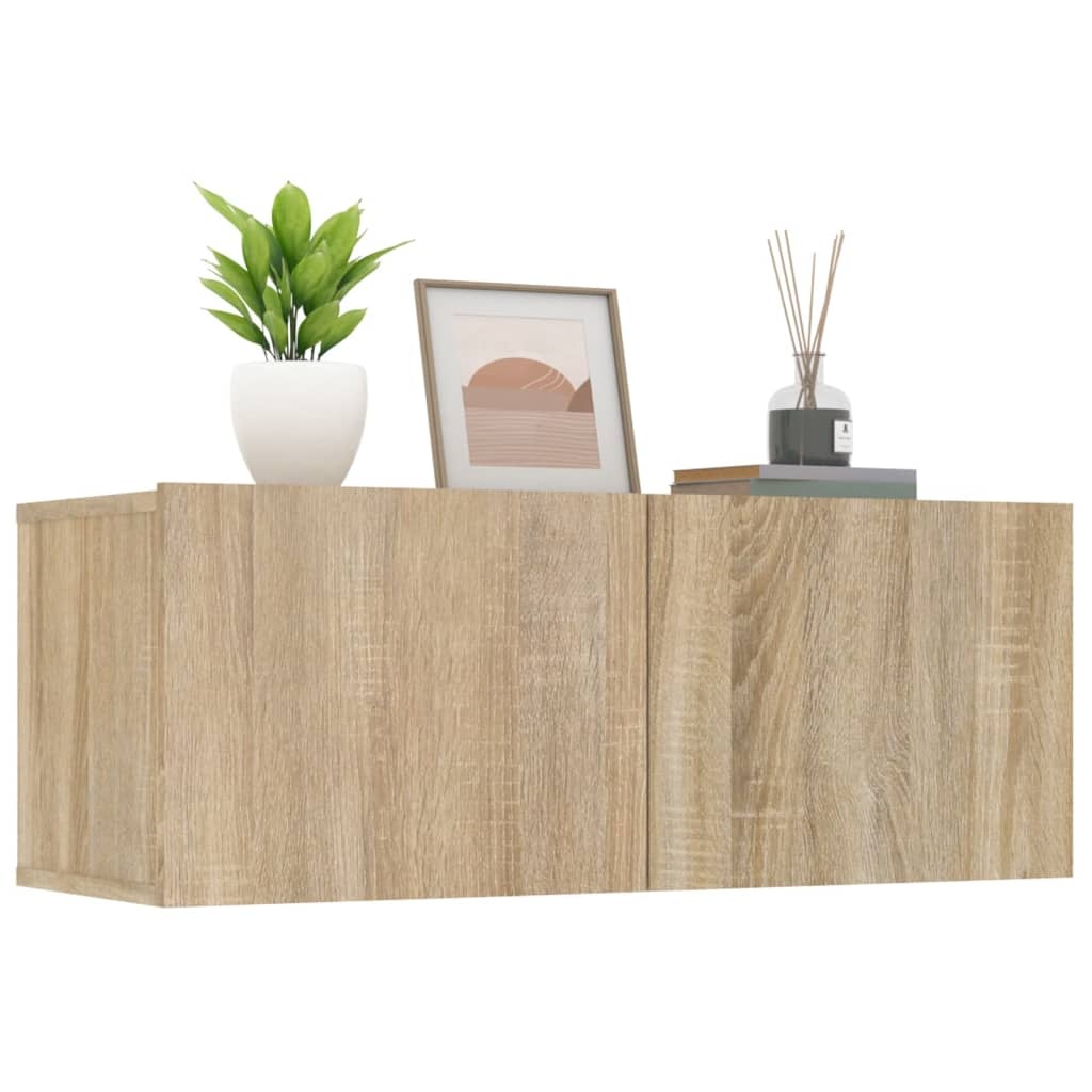 Tv-meubelen 2 st 80x30x30 cm bewerkt hout sonoma eikenkleurig