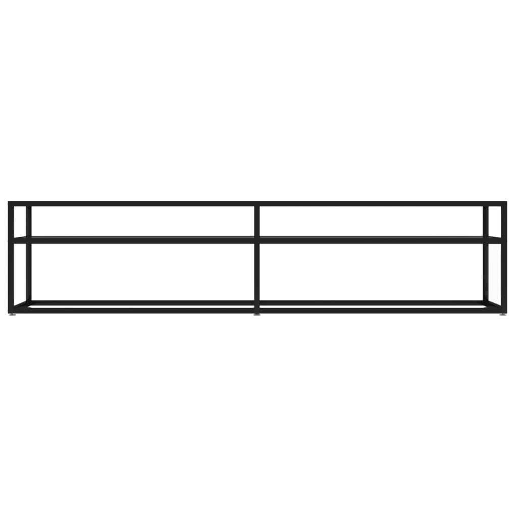 Tv-meubel 180x40x40,5 cm gehard glas zwart