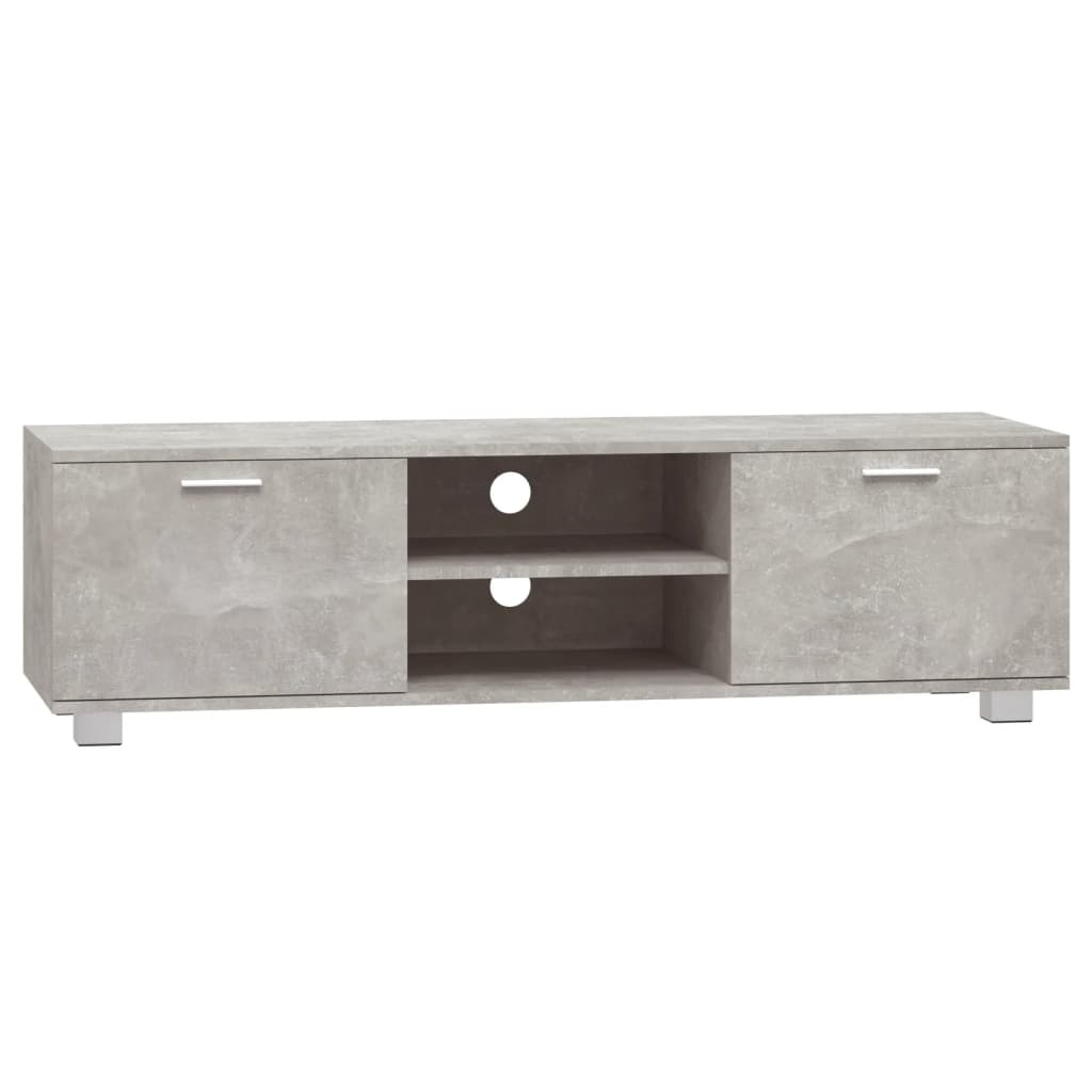 Tv-meubel 140x40,5x35 cm bewerkt hout betongrijs