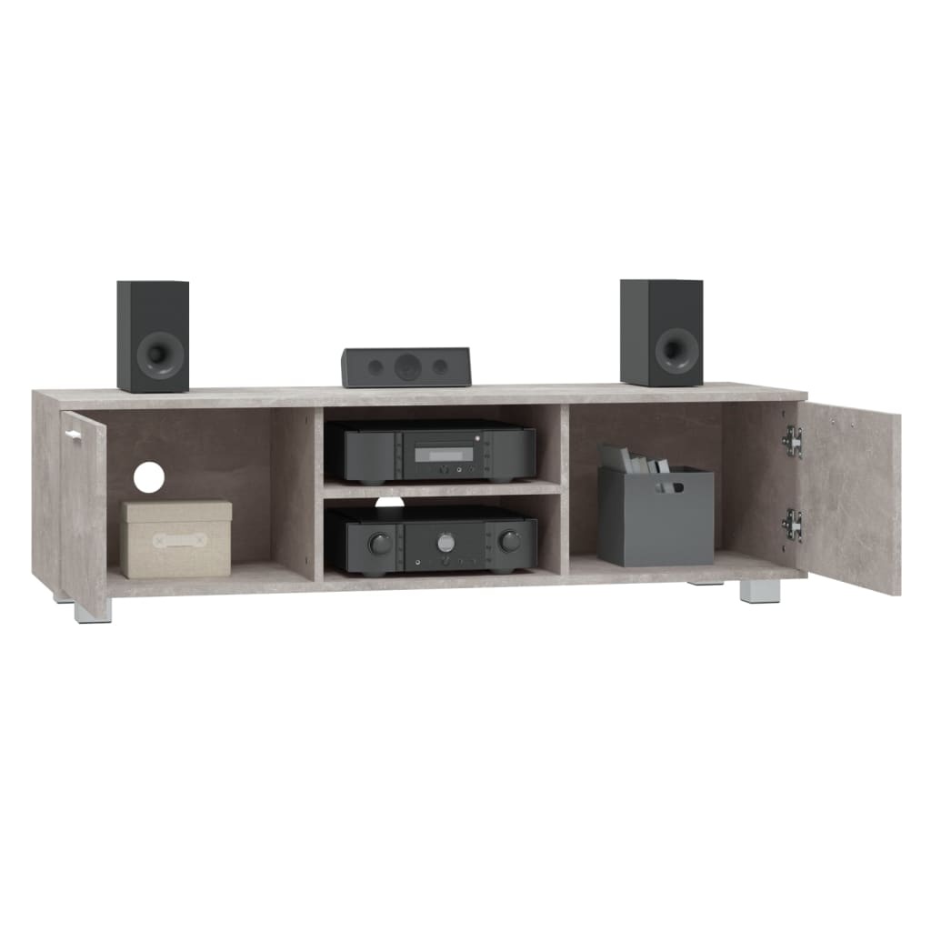 Tv-meubel 140x40,5x35 cm bewerkt hout betongrijs