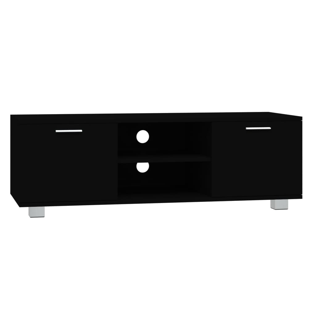 Tv-meubel 120x40,5x35 cm bewerkt hout zwart