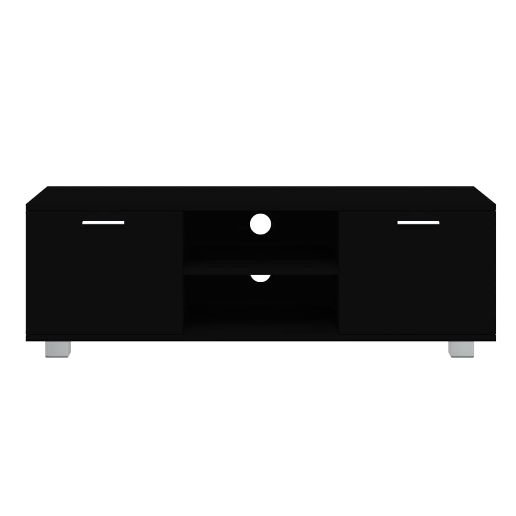 Tv-meubel 120x40,5x35 cm bewerkt hout zwart
