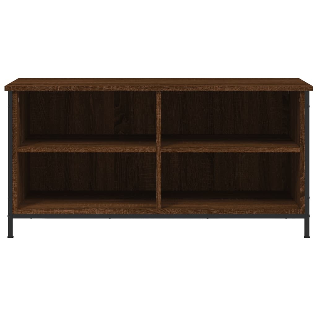 Tv-meubel 100x40x50 cm bewerkt hout bruineikenkleurig