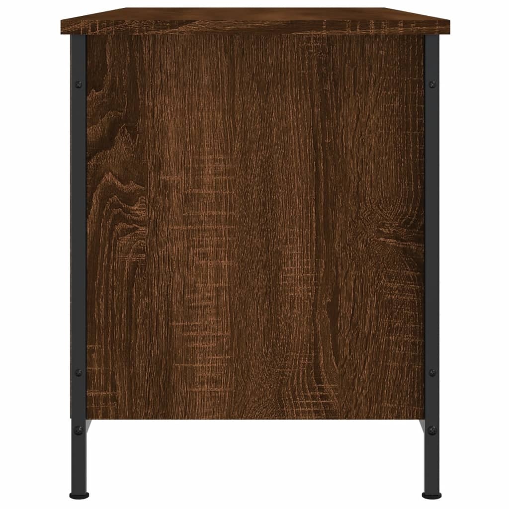 Tv-meubel 100x40x50 cm bewerkt hout bruineikenkleurig