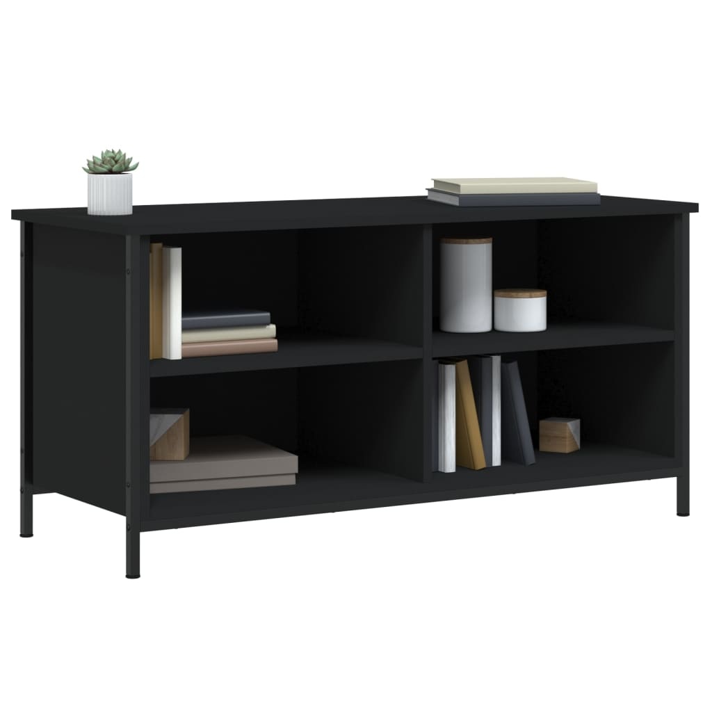 Tv-meubel 100x40x50 cm bewerkt hout zwart