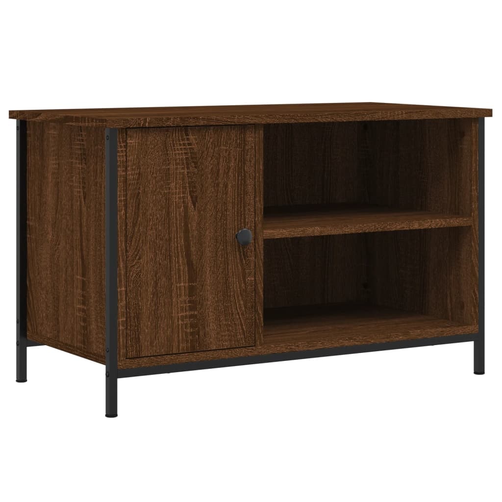 Tv-meubel 80x40x50 cm bewerkt hout bruineikenkleurig