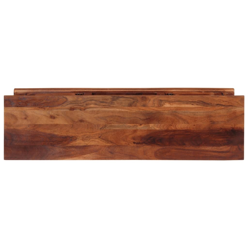 Tv-meubel met deuren 112x30x40 cm massief acaciahout