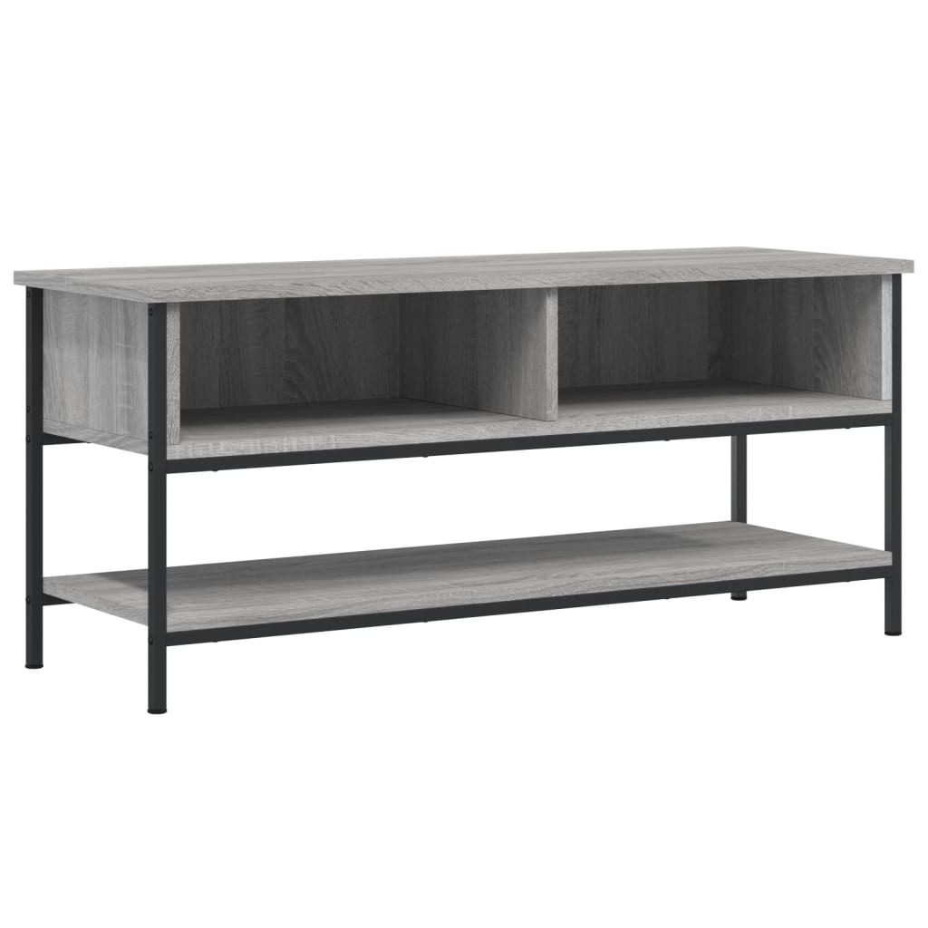 Tv-meubel 100x35x45 cm bewerkt hout grijs sonoma eikenkleurig