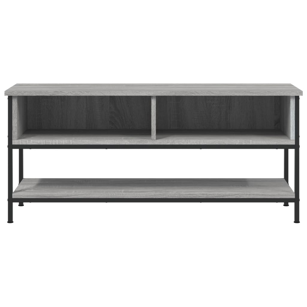 Tv-meubel 100x35x45 cm bewerkt hout grijs sonoma eikenkleurig