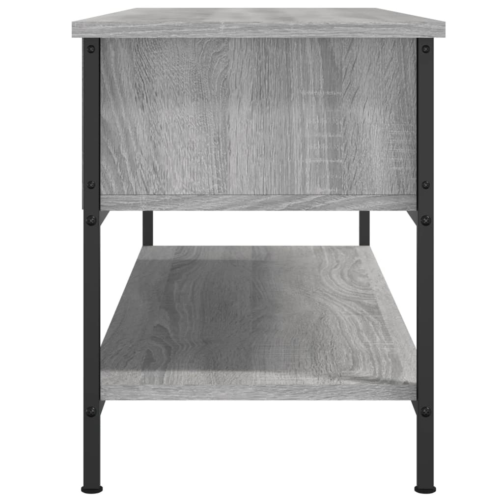 Tv-meubel 100x35x45 cm bewerkt hout grijs sonoma eikenkleurig