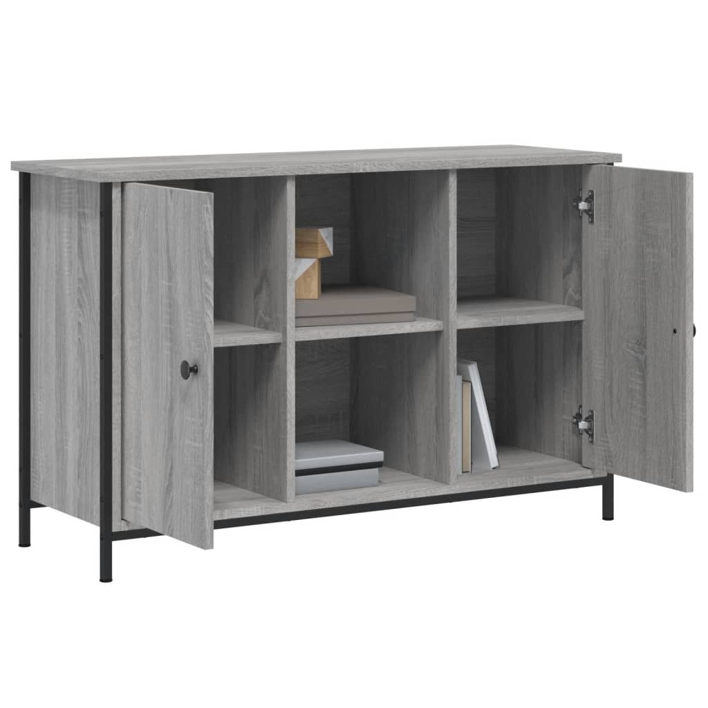 Tv-meubel 100x35x65 cm bewerkt hout grijs sonoma eikenkleurig