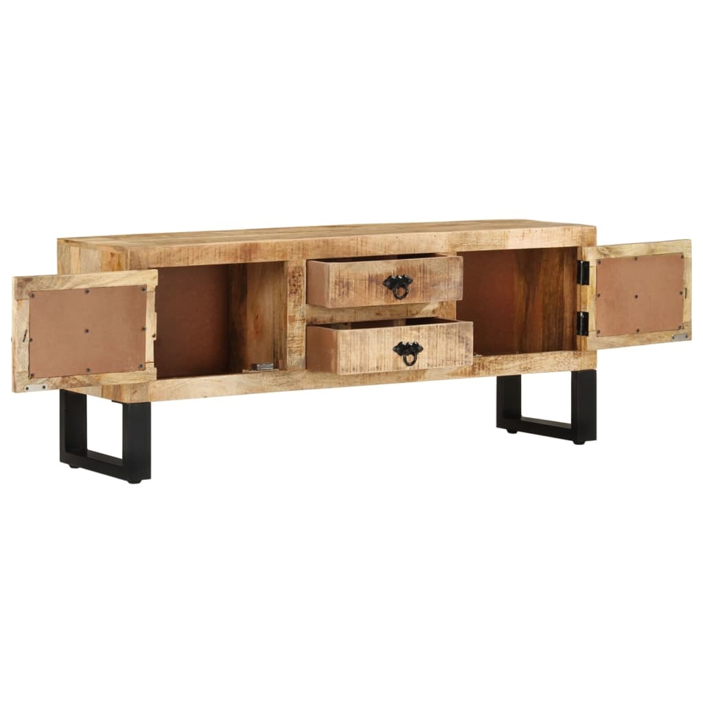 Tv-meubel 110x30x45 cm ruw mangohout