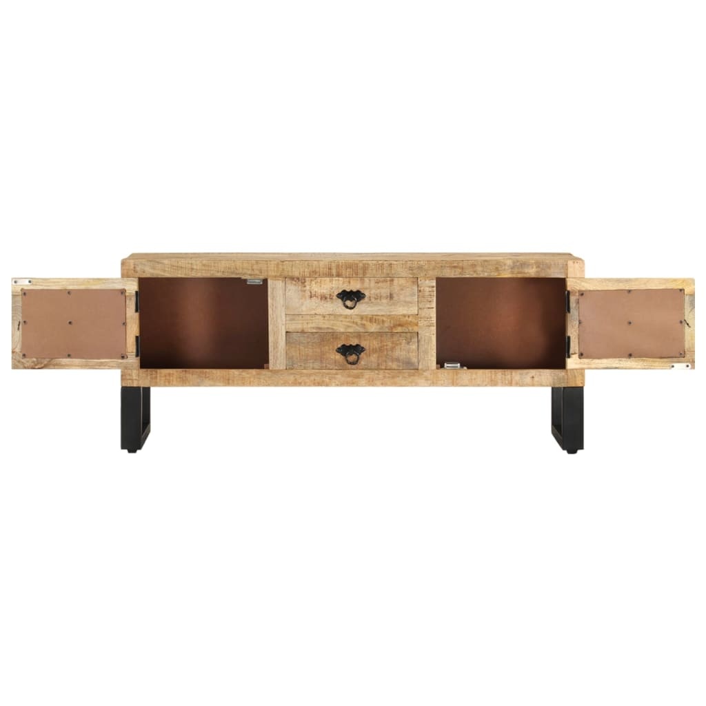 Tv-meubel 110x30x45 cm ruw mangohout