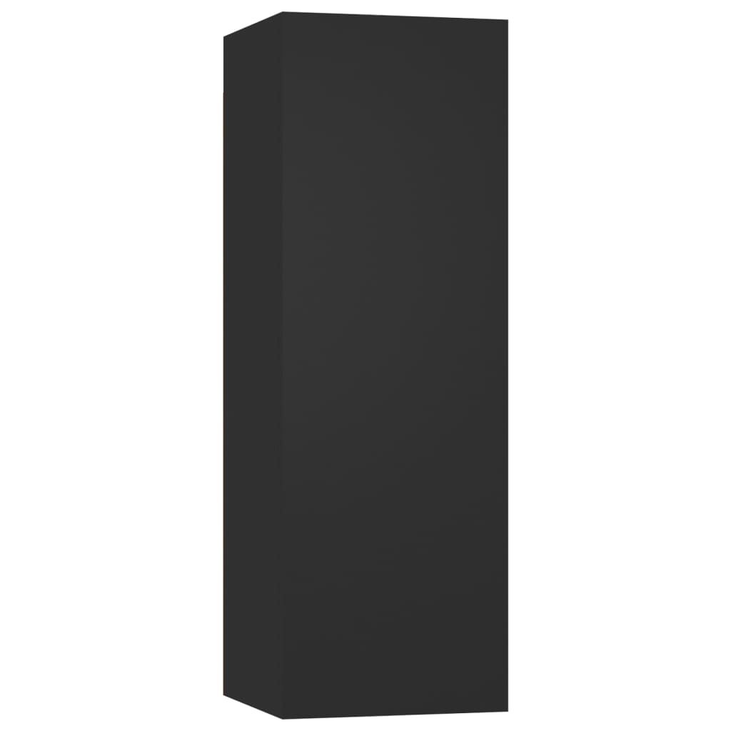 Tv-meubelen 2 st 30,5x30x90 cm spaanplaat zwart