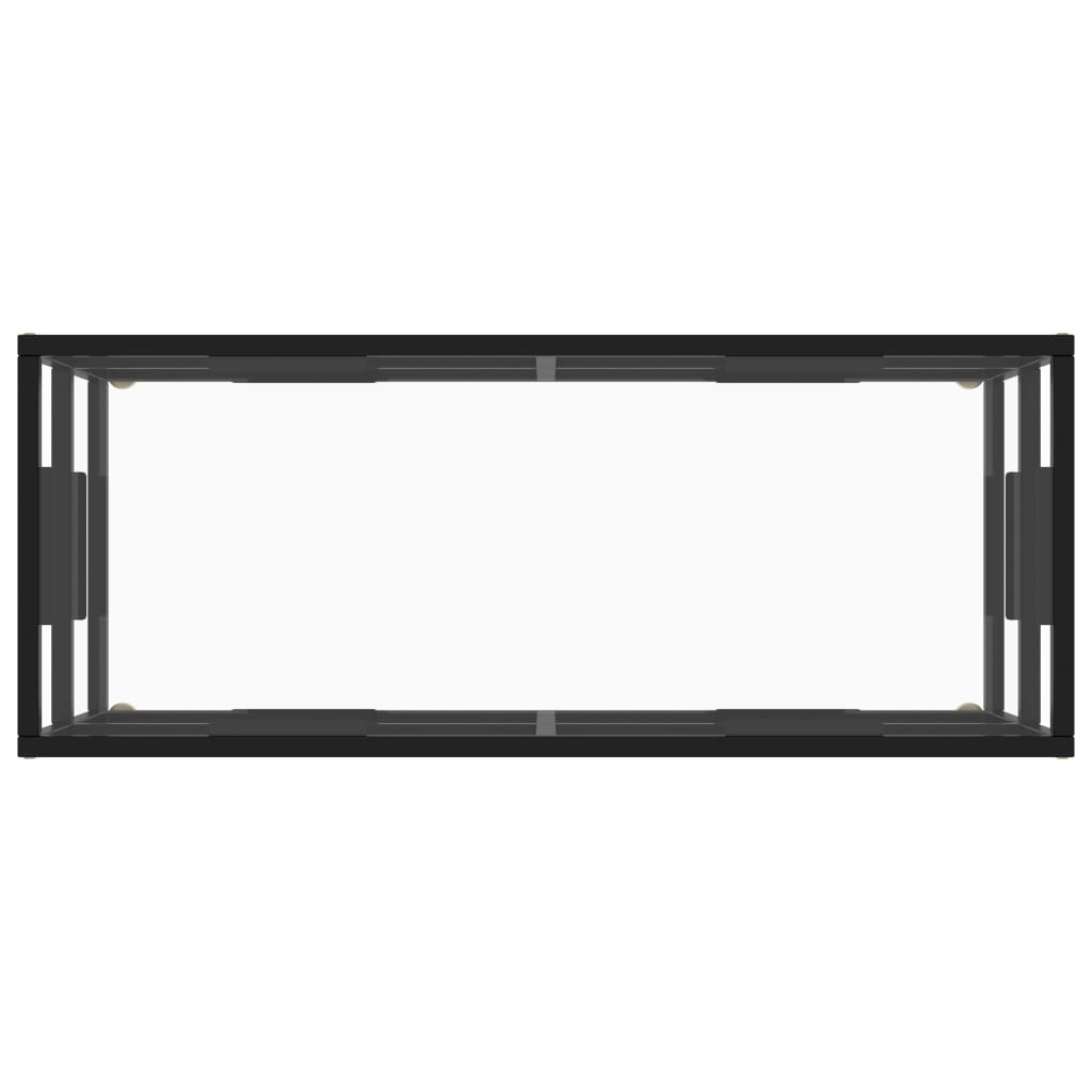 Tv-meubel met gehard glas 100x40x40 cm zwart