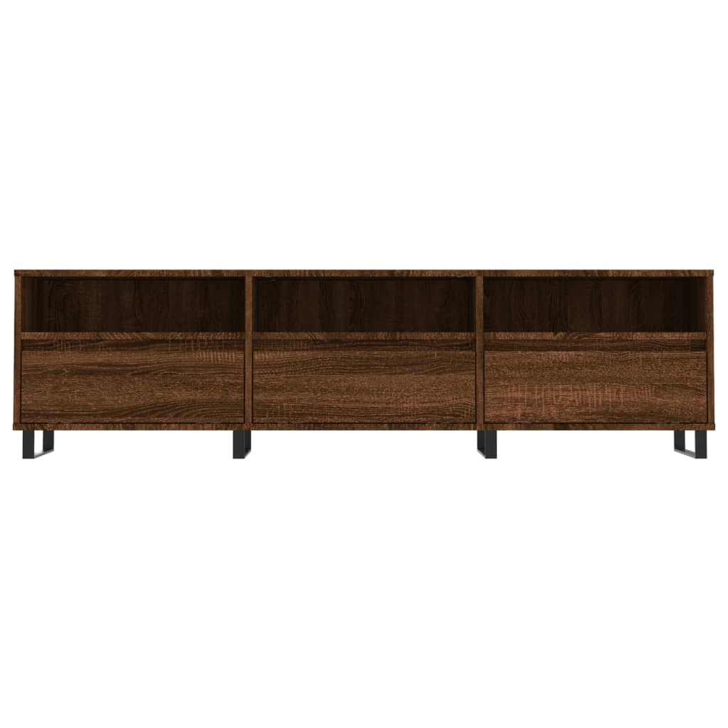 Tv-meubel 150x30x44,5 cm bewerkt hout bruineikenkleurig