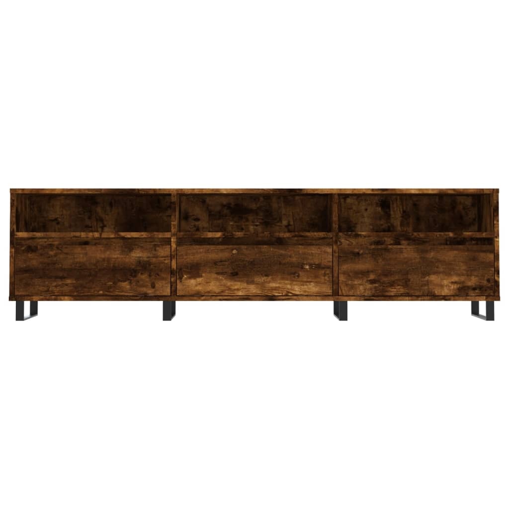 Tv-meubel 150x30x44,5 cm bewerkt hout gerookt eikenkleurig