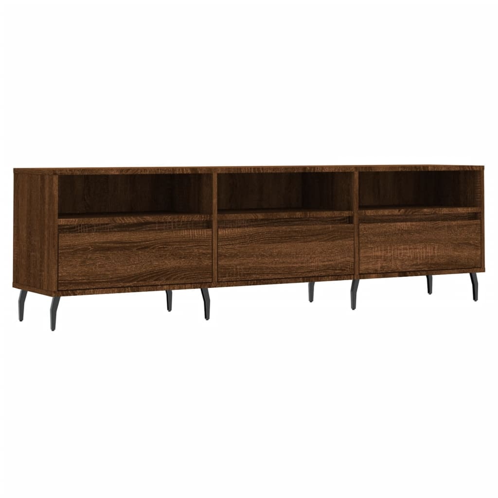 Tv-meubel 150x30x44,5 cm bewerkt hout bruineikenkleurig