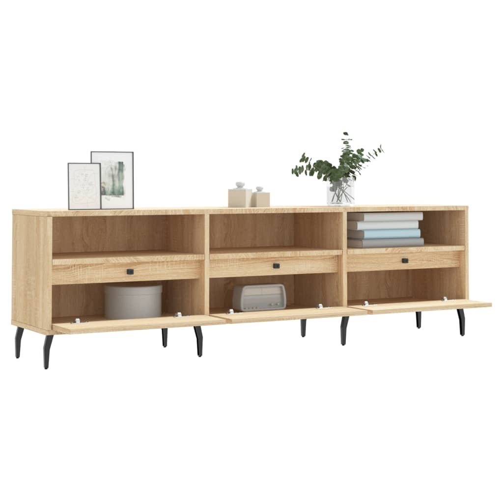 Tv-meubel 150x30x44,5 cm bewerkt hout sonoma eikenkleurig
