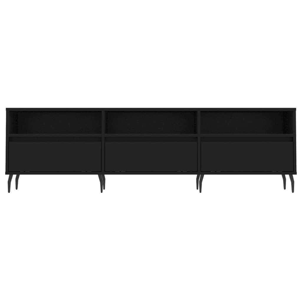 Tv-meubel 150x30x44,5 cm bewerkt hout zwart