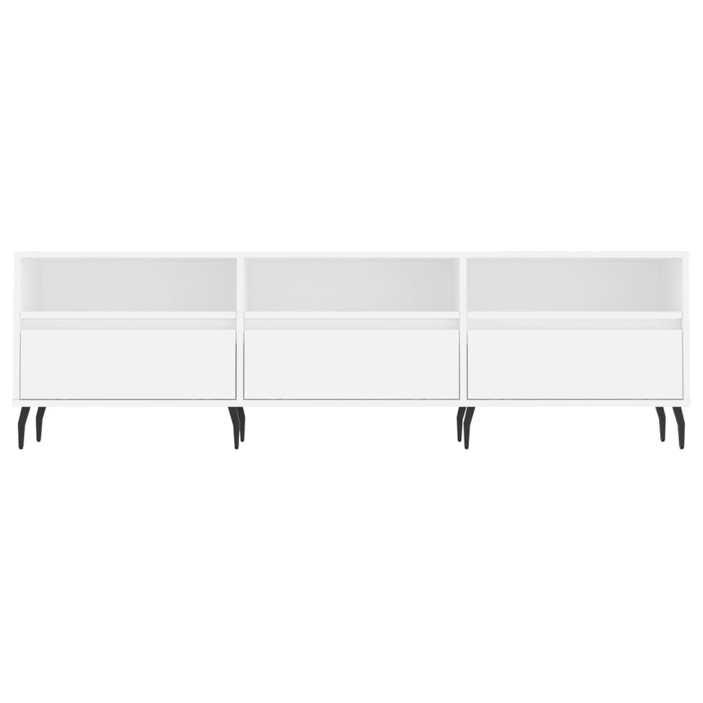 Tv-meubel 150x30x44,5 cm bewerkt hout wit