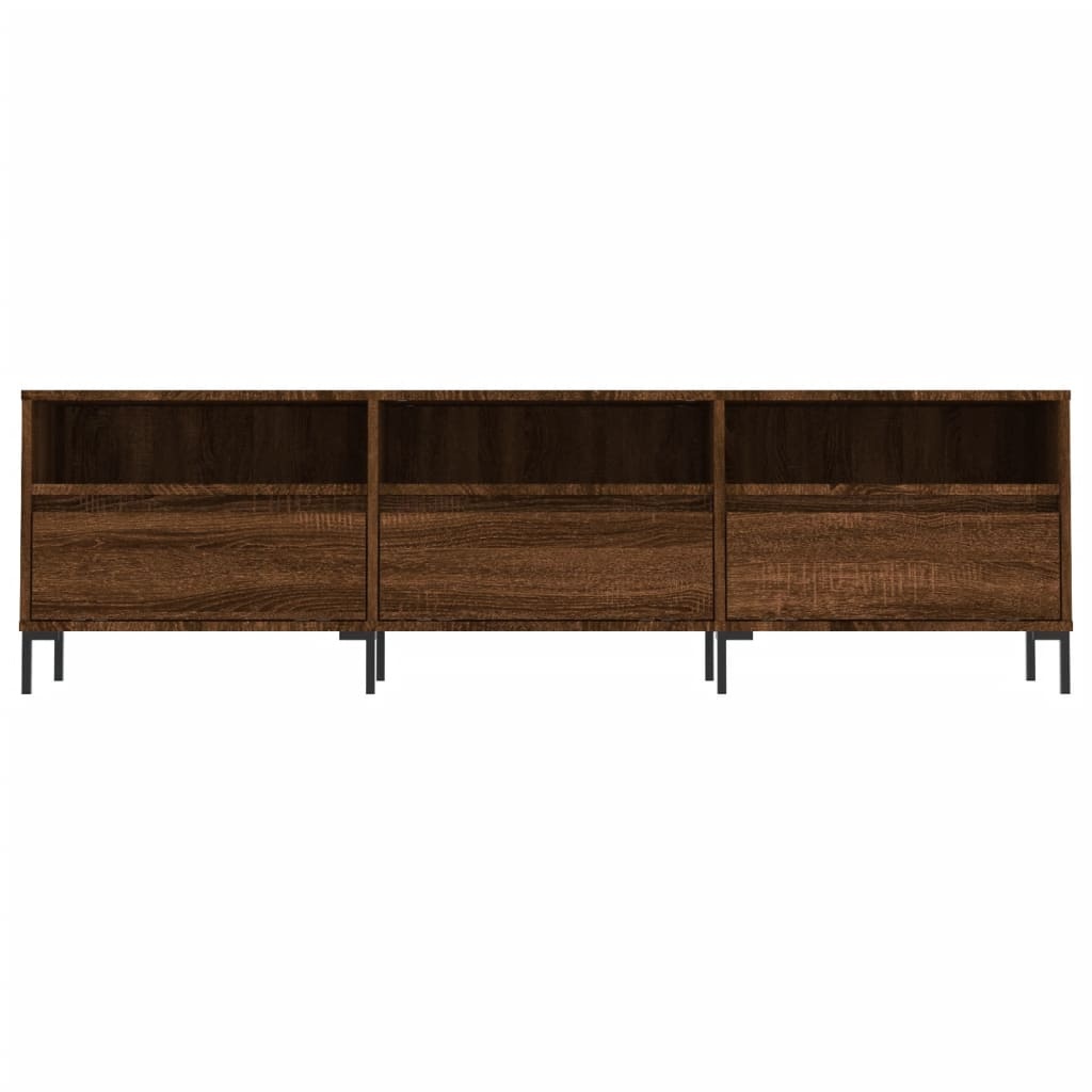 Tv-meubel 150x30x44,5 cm bewerkt hout bruineikenkleurig