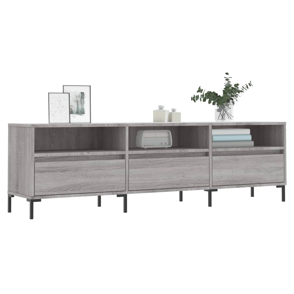 Tv-meubel 150x30x44,5 cm bewerkt hout grijs sonoma eikenkleurig