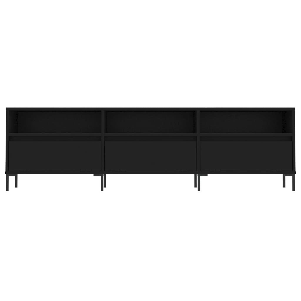 Tv-meubel 150x30x44,5 cm bewerkt hout zwart