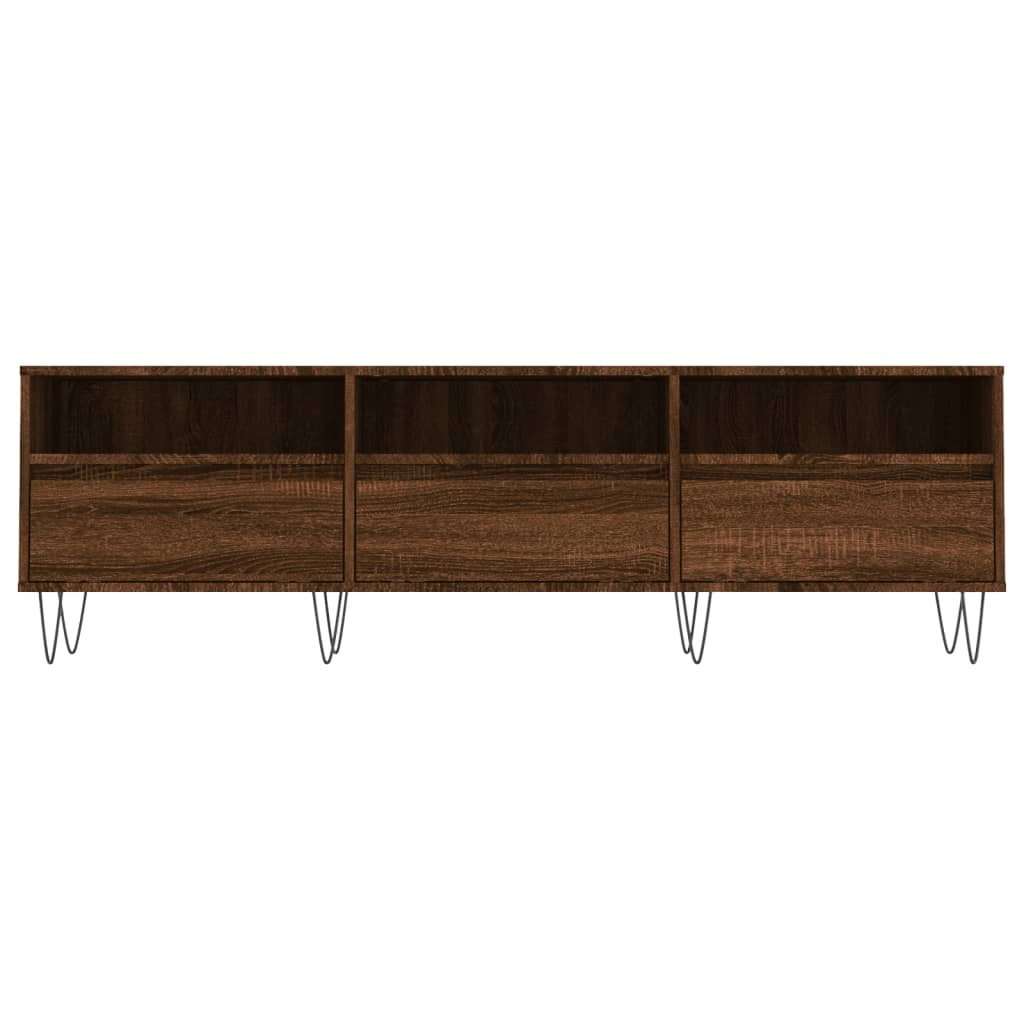 Tv-meubel 150x30x44,5 cm bewerkt hout bruineikenkleurig