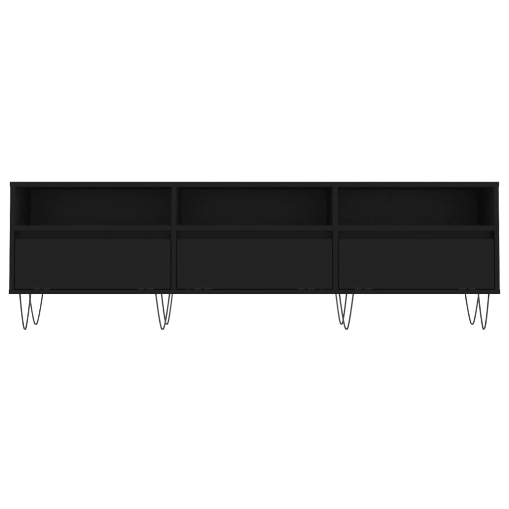 Tv-meubel 150x30x44,5 cm bewerkt hout zwart