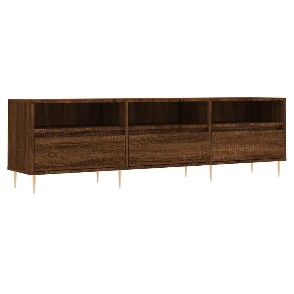 Tv-meubel 150x30x44,5 cm bewerkt hout bruineikenkleurig
