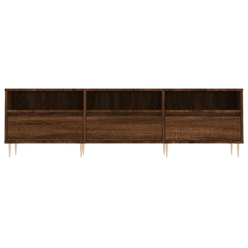 Tv-meubel 150x30x44,5 cm bewerkt hout bruineikenkleurig