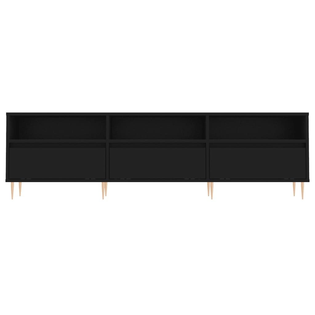 Tv-meubel 150x30x44,5 cm bewerkt hout zwart