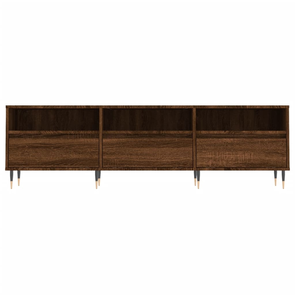 Tv-meubel 150x30x44,5 cm bewerkt hout bruineikenkleurig