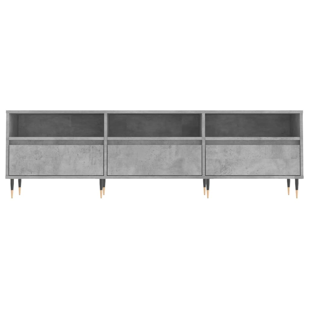 Tv-meubel 150x30x44,5 cm bewerkt hout betongrijs