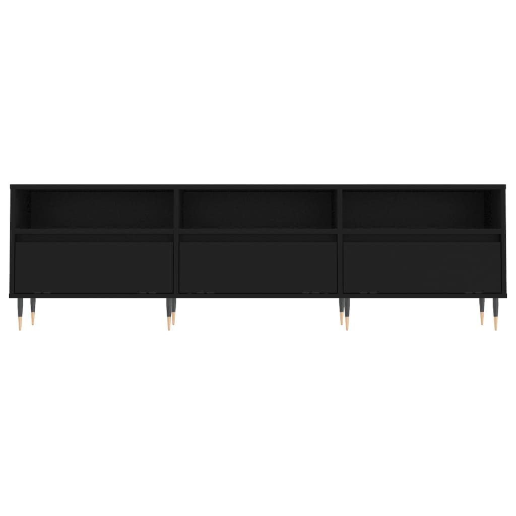 Tv-meubel 150x30x44,5 cm bewerkt hout zwart