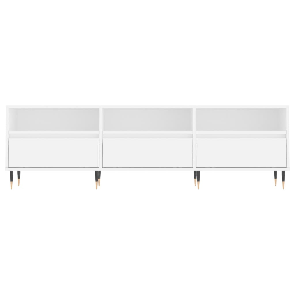 Tv-meubel 150x30x44,5 cm bewerkt hout wit