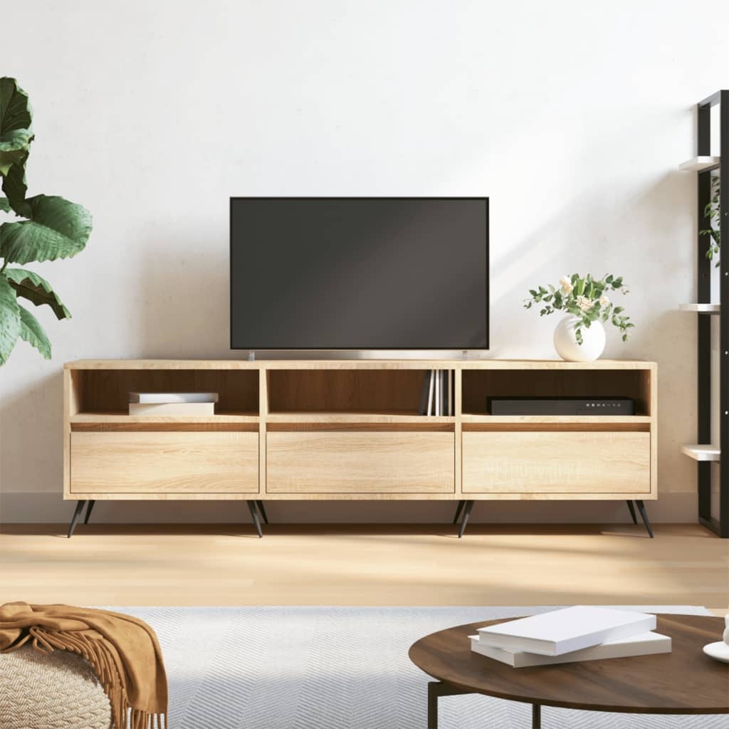 Tv-meubel 150x30x44,5 cm bewerkt hout sonoma eikenkleurig