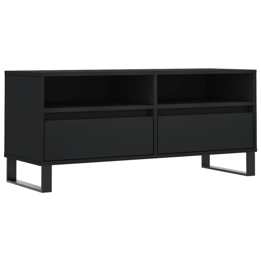 Tv-meubel 100x34,5x44,5 cm bewerkt hout zwart