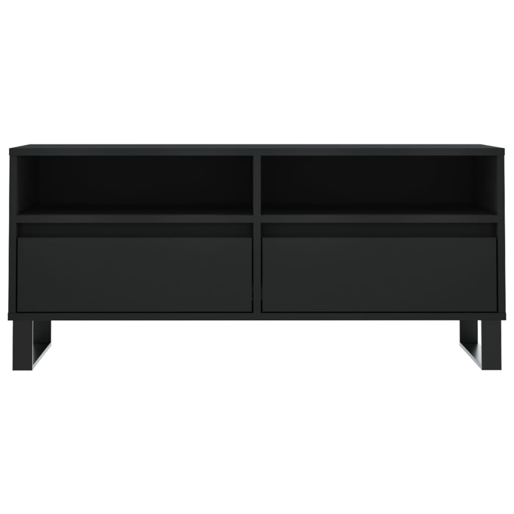 Tv-meubel 100x34,5x44,5 cm bewerkt hout zwart