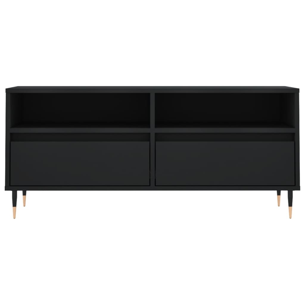 Tv-meubel 100x34,5x44,5 cm bewerkt hout zwart