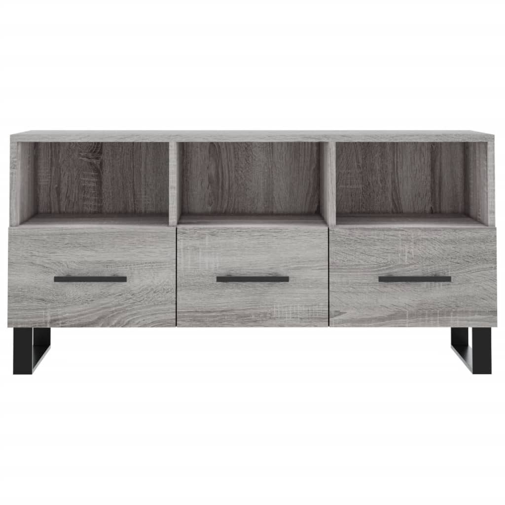 Tv-meubel 102x36x50 cm bewerkt hout grijs sonoma eikenkleurig