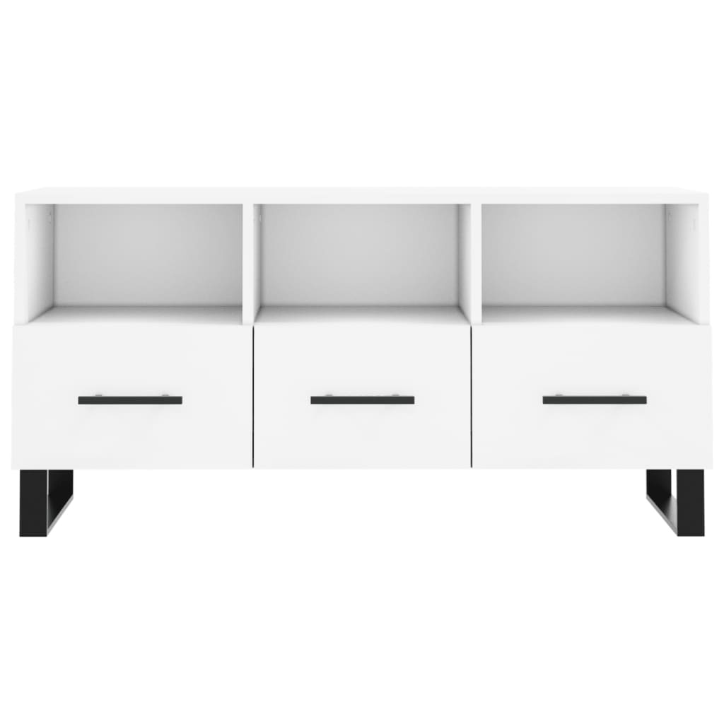 Tv-meubel 102x36x50 cm bewerkt hout wit