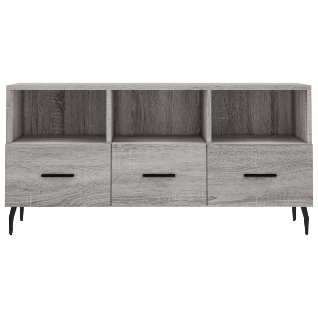 Tv-meubel 102x36x50 cm bewerkt hout grijs sonoma eikenkleurig