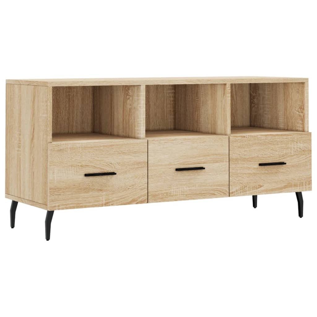 Tv-meubel 102x36x50 cm bewerkt hout sonoma eikenkleurig
