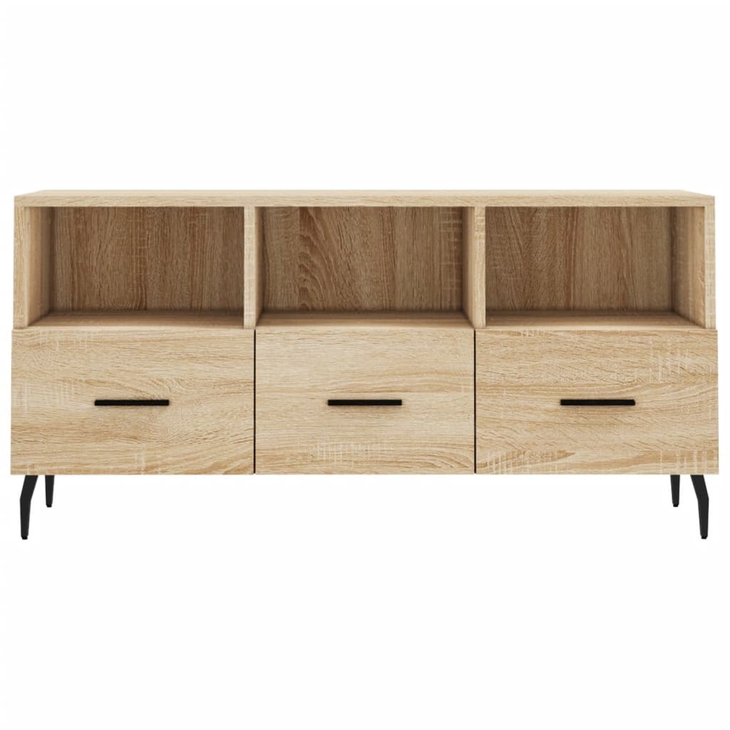 Tv-meubel 102x36x50 cm bewerkt hout sonoma eikenkleurig